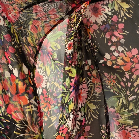 MATERIAL GIRL floral sheer blazer SZ L - Picture 4 of 10